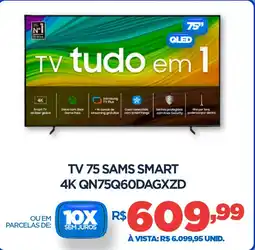 DB Supermercados Tv 75 sams smart 4K QN75Q60DAGXZD oferta