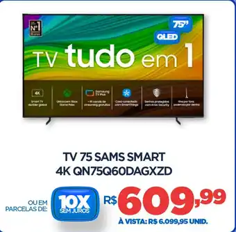 DB Supermercados Tv 75 sams smart 4K QN75Q60DAGXZD oferta