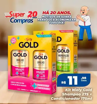 Rede Super Compras Kit Niely Gold Shampoo + Condicionador oferta