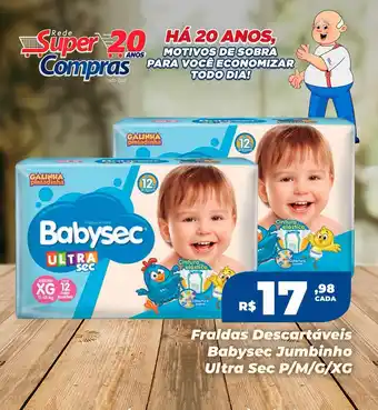 Rede Super Compras Fraldas Descartáveis Babysec Jumbinho Ultra Sec oferta