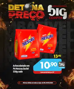 Supermercados Big Compra Achocolatado em Pó Nescau Sachê oferta