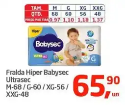 Tenda Atacado Fralda Hiper Babysec Ultrasec oferta