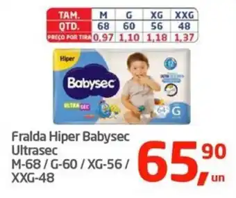 Tenda Atacado Fralda Hiper Babysec Ultrasec oferta