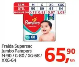 Tenda Atacado Fralda Supersec Jumbo Pampers oferta