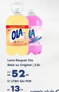 Sam's Club Ola - lava-roupas bebé ou original oferta