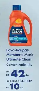 Sam's Club Carrefour - lava-roupas member's mark ultimate clean oferta