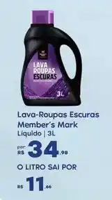 Sam's Club Member's mark - lava-roupas escuras oferta