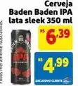 Extra Cerveja - cerveja baden lata sleek oferta