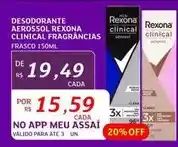 Assaí Atacadista Rexona - desodorante aerossol clinical fragrâncias oferta