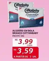 Assaí Atacadista Cottonbaby - algodao em bola branco oferta