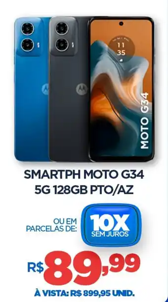 DB Supermercados Smartph moto g34 5g 128gb pto/az oferta