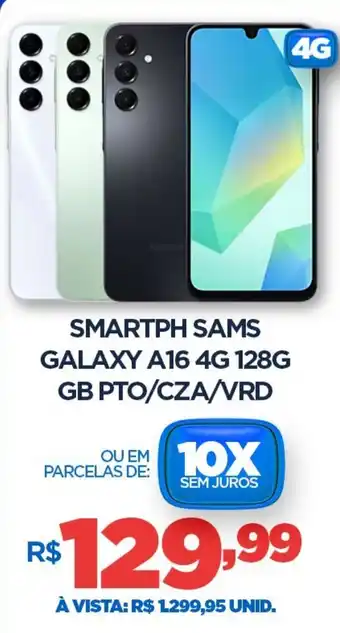 DB Supermercados Smartph sams galaxy a16 4g 128g gb pto/cza/vrd oferta