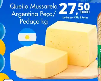 Delta Supermercados Queijo Mussarela Argentina Peça/ Pedaço oferta