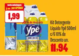 Rede Top Kit Detergente Líquido Ypê c/6 oferta