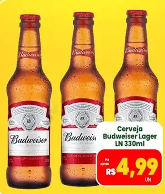 Vivendas Supermercados Cerveja Budweiser Lager LN oferta