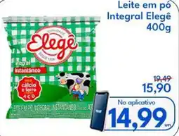 Supermercados Baklizi Leite em pó Integral Elegê oferta