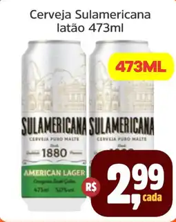 Sj Supermercados Cerveja Sulamericana latão oferta