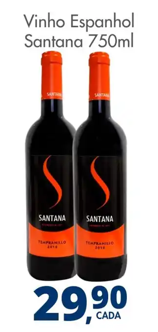 Delta Supermercados Vinho Espanhol Santana oferta