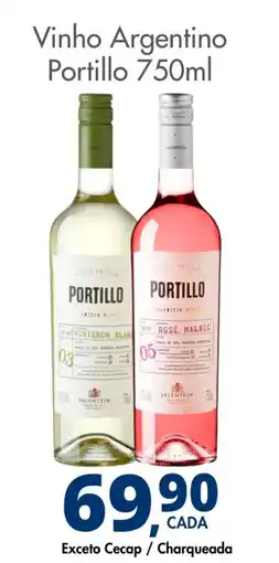 Delta Supermercados Vinho Argentino Portillo oferta