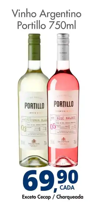 Delta Supermercados Vinho Argentino Portillo oferta