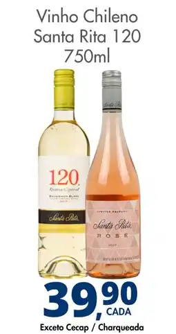 Delta Supermercados Vinho Chileno Santa Rita 120 oferta