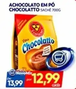 Novo Mix Achocolato em pó chocolatto sache oferta