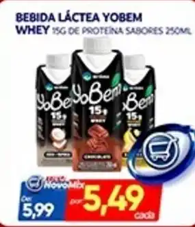 Novo Mix Bebida láctea yobem whey isg de proteina sabores oferta