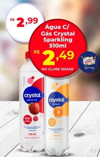 Semar Supermercado Água C/ Gás Crystal Sparkling oferta