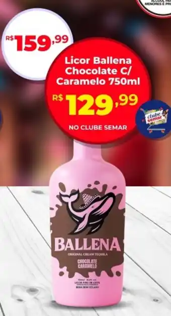 Semar Supermercado Licor Ballena Chocolate C/ Caramelo oferta