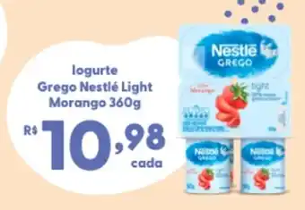 Mercadão Atacadista logurte Grego Nestlé Light Morango oferta