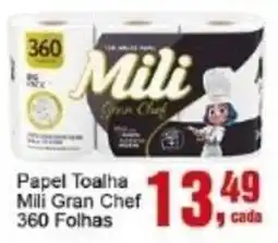 Negreiros Papel Toalha Mili Gran Chef 360 Folhas oferta