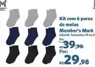 Sam's Club Kit com 6 pares de mejas oferta