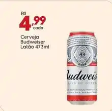 Supper Rissul Budweiser - cerveja latão oferta