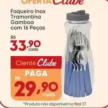 Supper Rissul Tramontina - faqueiro inox gamboa com 16 peças oferta