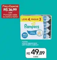 Drogal Pampers - lenços umedecidos l4p3 higiene completa oferta