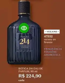 O Boticário O boticario - botica 214 eau de parfum oferta