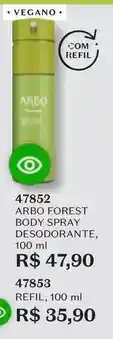 O Boticário Arbo - forest body spray desodorante oferta