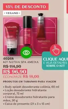 O Boticário Native - kit spà ameixa oferta