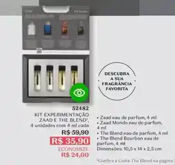 O Boticário Favorita - kit experimentação zaad e the blend oferta