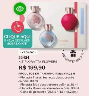 O Boticário Floratta - kit flowers oferta