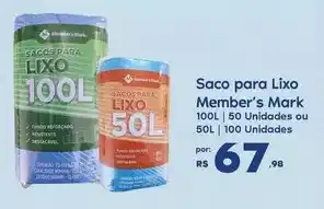 Sam's Club Member's mark - saco para lixo oferta