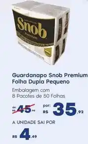 Sam's Club Snob - guardanapo premium folha dupla pequeno oferta