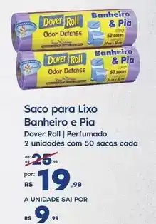 Sam's Club Dover roll - saco para lixo banheiro e pia oferta