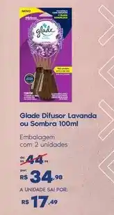 Sam's Club Glade - difusor lavanda ou smbra oferta