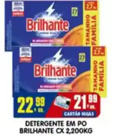 Higa's Supermercado CARTA HIGAS DETERGENTE EM PO BRILHANTE CX oferta