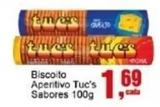 Negreiros Biscoito Aperitivo Tuc's Sabores oferta