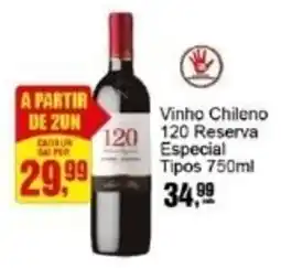 Negreiros Vinho Chileno 120 Reserva Especial Tipos oferta