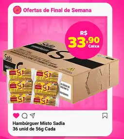 Comercial Esperança Hambúrguer Misto Sadia oferta