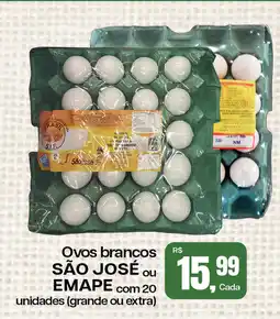 Cometa Supermercados Ovos brancos SÃO JOSÉ ou EMAPE oferta