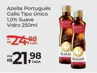 Super Luna Azeite Português Gallo Tipo Único 1,0% Suave Vidro oferta